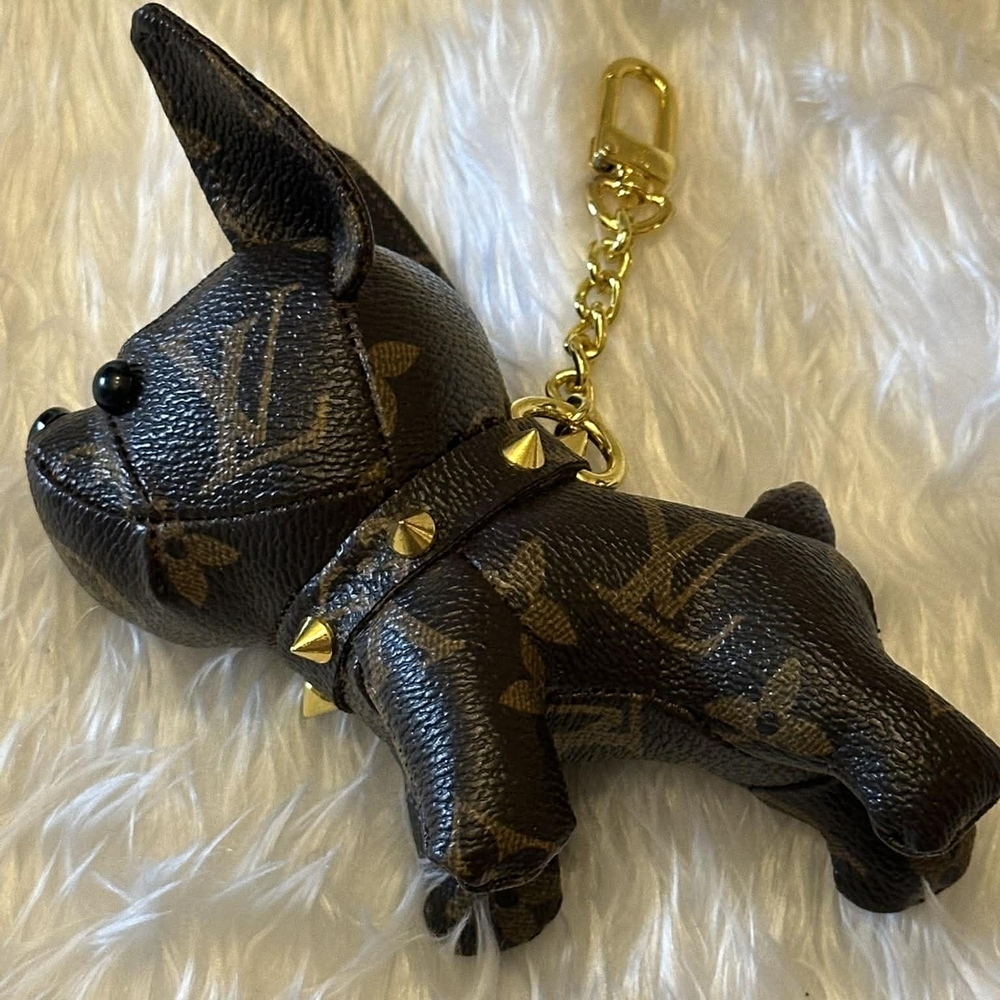 Brown and Black Mono Dog Keychain Buyers Choice